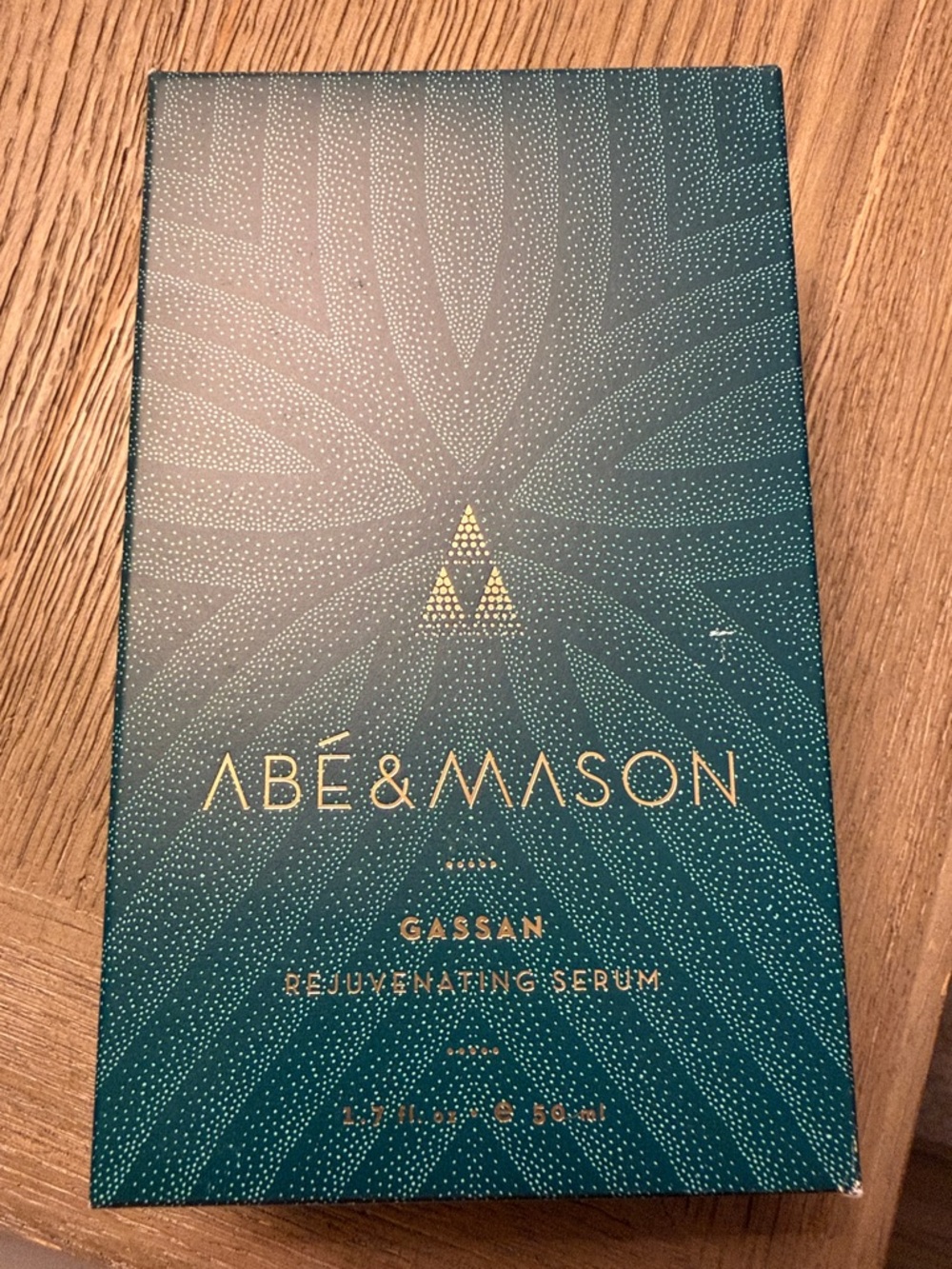 ABÉ & MASON Gassan Rejuvenating Serum — Teal & Gold Box
